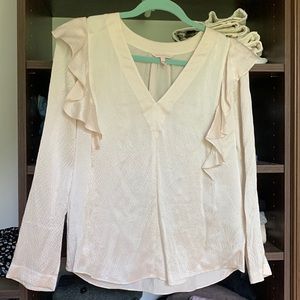 Rebecca Taylor Hammered Silk Blouse